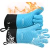 Loveuing Kitchen Oven Gloves - Dual-Layer Heat Resistant Grilling Gloves,