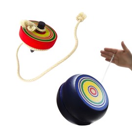 Folk Craft Play Set, Wooden Yo-Yo, Kendama, Pan, Handstand Sesame Toss Sesame, Learning, Educational Folk Craft Set, Nostalgic (Yo-Yo, Wooden Sesame Set)
