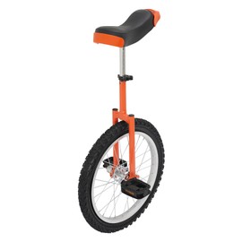 DYRABREST 18Inch Outdoor Unicycle Unicycles for Adults Adjustable Height 28'' to 33'' Balance Bike One Wheel Bike for Adults Kids Outdoor Sports Fitness Exercise (Orange)
