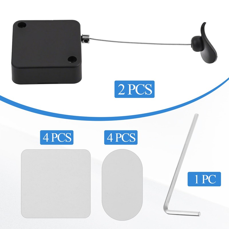 Retractable Remote Control Tether Remote Control Security Lanyard Lock with