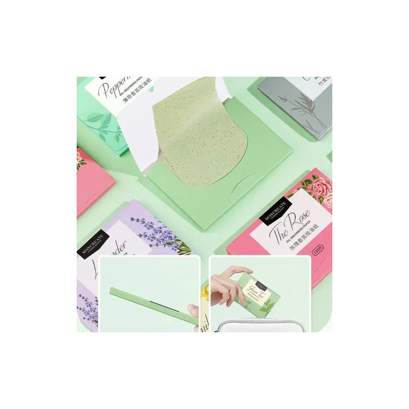 1000 Papel Absorbente De Grasa Elimina Brillo Facial
