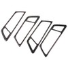 4Pcs Carbon Fiber Car Interior Door Handle Frame Cover Trim