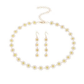 Wedding Necklace and Earring Set for Bride Silver Jewelry Set Bridal Necklace Shiny Silver Wedding Necklace Bridal Wedding Prom Jewelry Accessories for Women