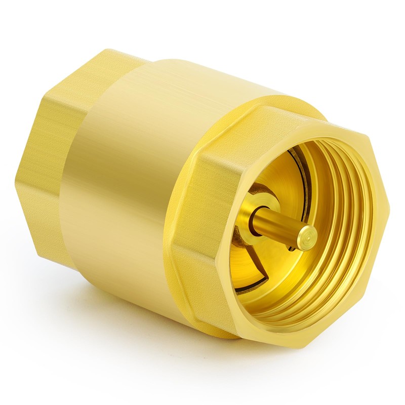 GASHER 1PCS Brass Check Valve 1-1/2" Female Thread, Backflow Prevention,