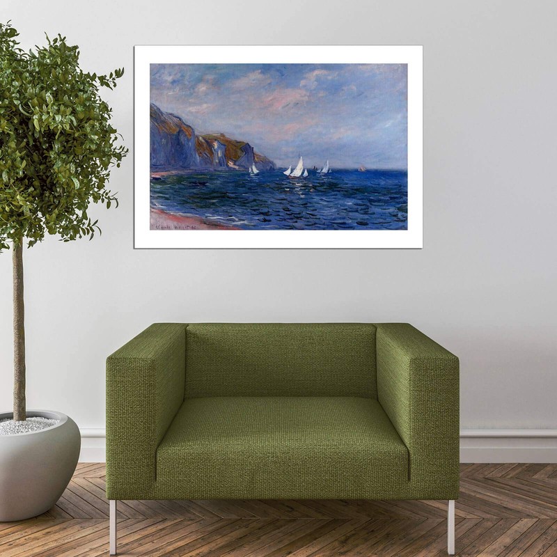 Spiffing Prints Claude Monet - Cliffs and Sailboats at Pourville