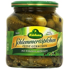 Kühne Gherkin Gourmet Pots Fine Cucumber, 530 g, Drained Weight 300 g
