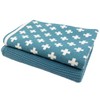 Ecovask Kitchen Towel Duo Organic Cotton, Check Navy Denim