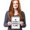 Sigo Signs No Alcoholic Beverages Allowed Sign, 10x7 Inches, 55