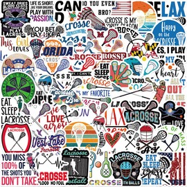 Bric Dodo Pack of 50 Lacrosse Stickers Car Laptop Phone Guitar Skateboard Motorcycle Bicycle Lacrosse Stickers Set Vinyl Waterproof Aesthetic Stickers for Teenagers Children Adults