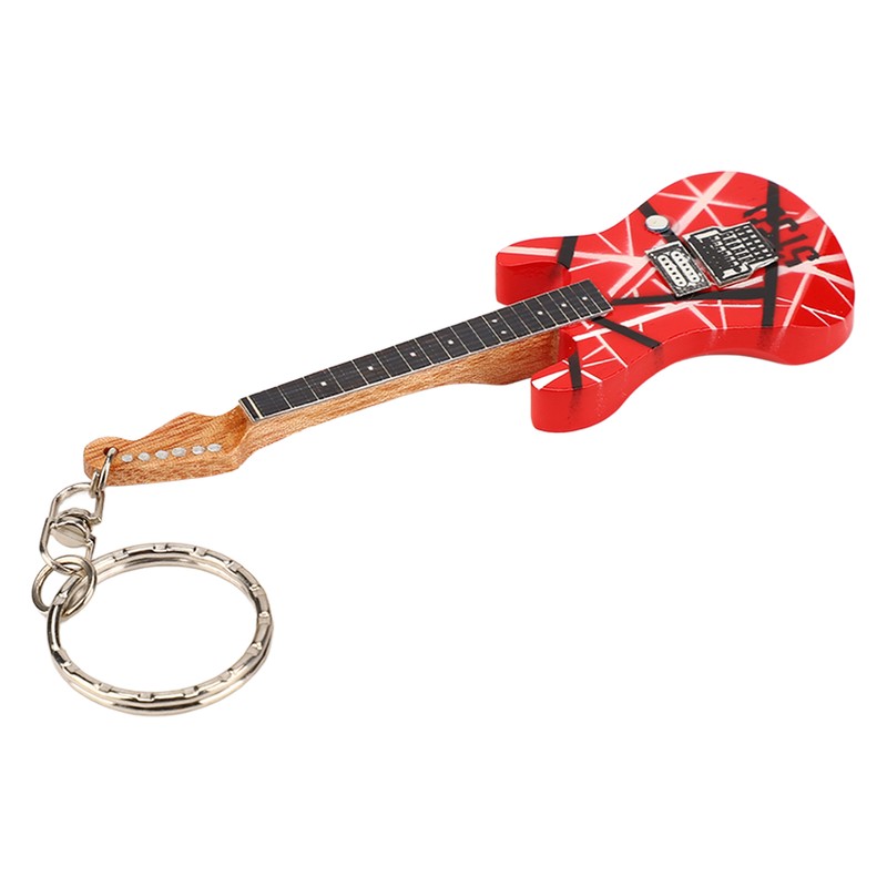 Guitar Keychain Portable Cute Mini Guitar Pendant Key Chain Ring