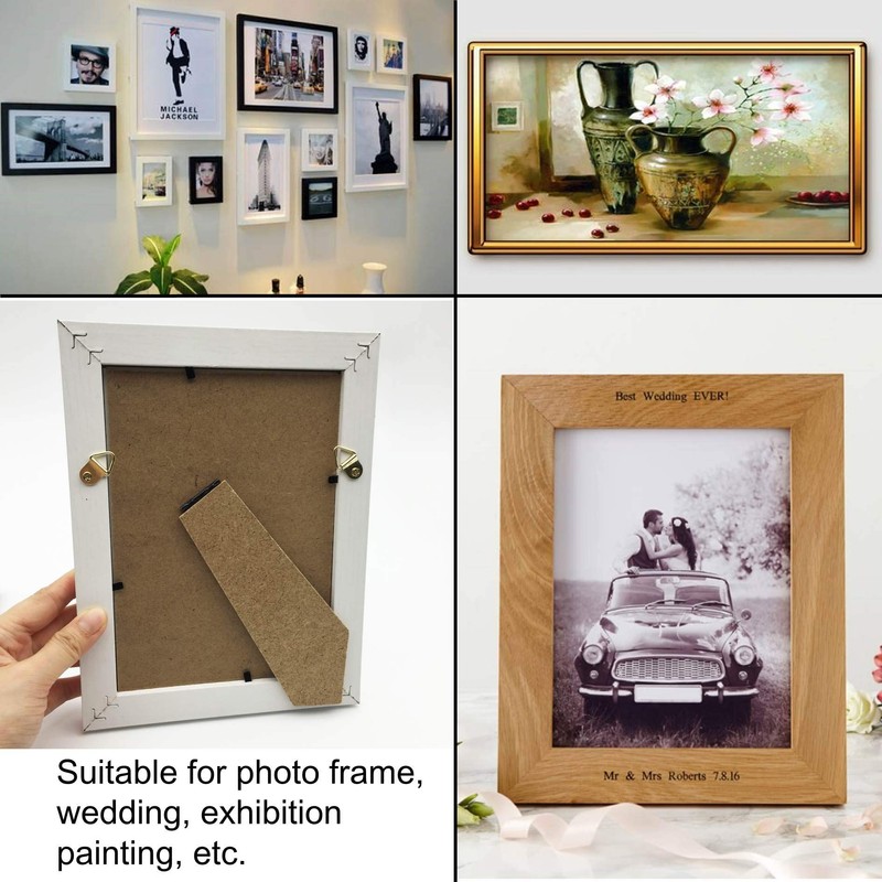 Triangle Ring Picture Hangers Picture Hanging Hooks with Screws(100 Pack)