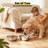 URPOWER 2 Pack 8" Stainless Steel Dog Bowls,Replacement for Elevated