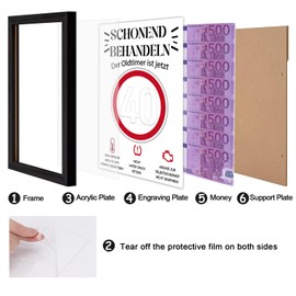 HSDSH 40th Birthday Money Gifts, Funny Gifts for 40th Birthday Woman Man, 40th Birthday Gift Packaging Treat 40, Traffic Signs Gifts for Women & Men