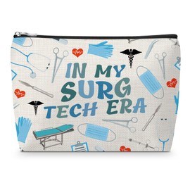 Surgical Tech Makeup Bag Appreciation Gifts for Surgery Nurse Mother's Day Presents for Female Doctors Inspirational Gift for Surgeon Christmas Birthday Presents Surgery Zipper Travel Pouch