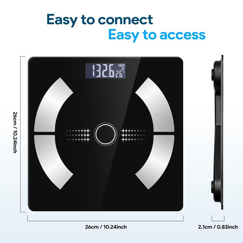Smart Body Fat Scale Wireless Digital Weight Scale – Measures