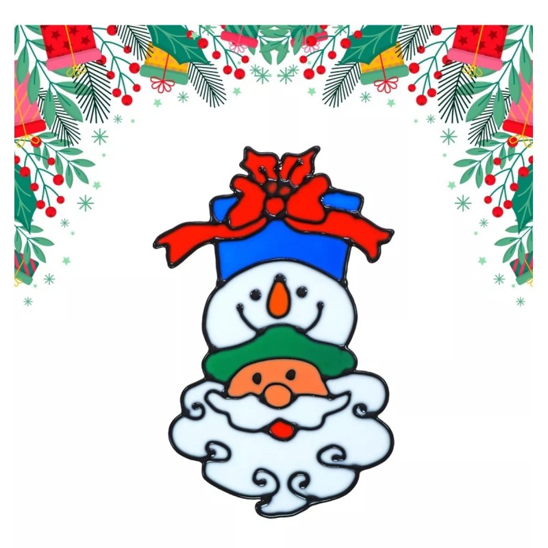 Jands Pegatinas De Gel Navideñas 19 Cm Adornos Navideños 2pz