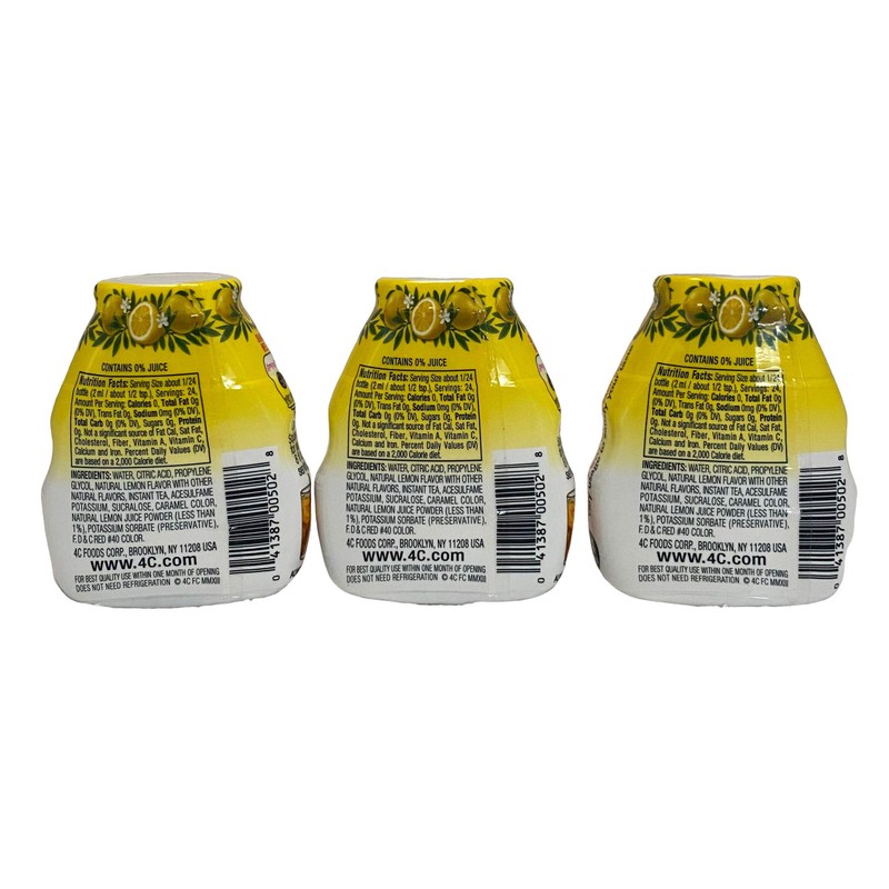 4C Sugar Free Liquid Water Enhancer, Premium Natural Flavors, 0