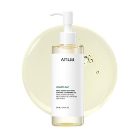 Anua Heartleaf Pore Cleansing Oil, Face, Pore Cleanser, Sebum Care, Suitable for All Skin Types, Gentle Melting Texture, Makeup Remover, Korean Skincare, 200 ml
