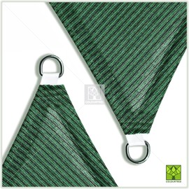 ColourTree CTAPR1214 Custom Size 16' x 19' Green Sun Shade Sail Canopy UV Block  Rectangle - Commercial Standard Heavy Duty - 190 GSM - 3 Years Warranty