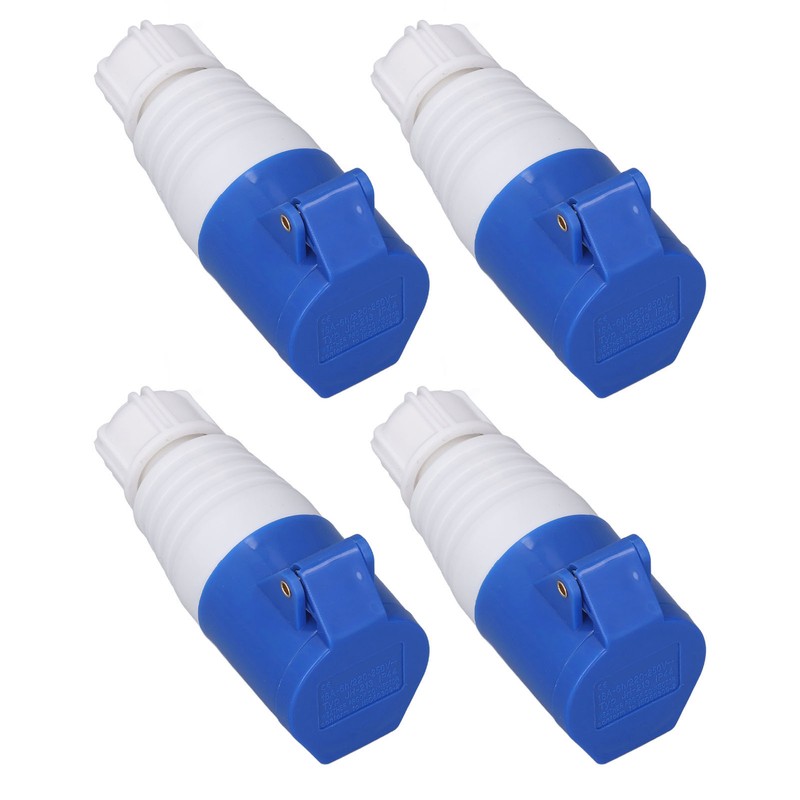 4Pcs 3 Pin Waterproof Industrial Socket Connector IP44 Waterproof Socket