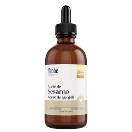 HEBBE - Aceite de Ajonjolí 120 ml | Desinflama el Cutis | Aporta Firmeza y Elasticidad | Mantiene la Piel Hidratada | Ayuda en el Desmanchado de la Pi