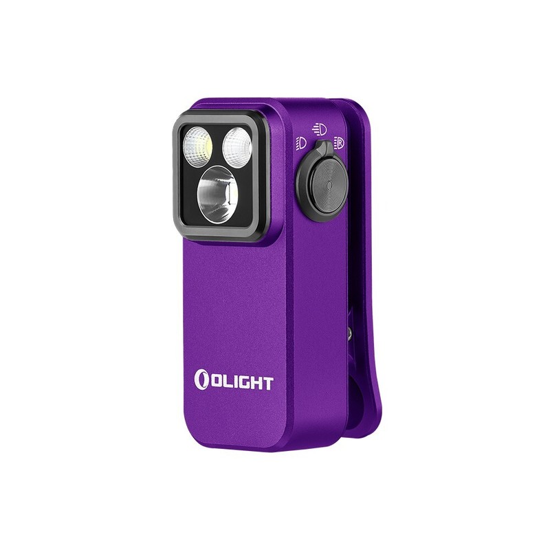 Olight Oclip Pro Purple Clip on Flashlight & imini 2