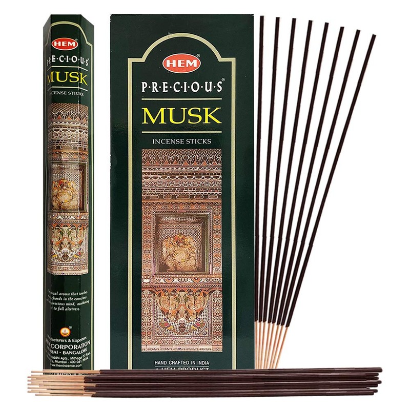 Precious Musk Incense Sticks and Incense Stick Holder Bundle Insence