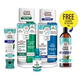 Shine Bright Stay Fresh - Toothpaste + Dual Barrel Whitening & Breath Harmonizer Mouthwash + Oral Rinse + Cocomint Pulling Oil + Dual Thread Floss