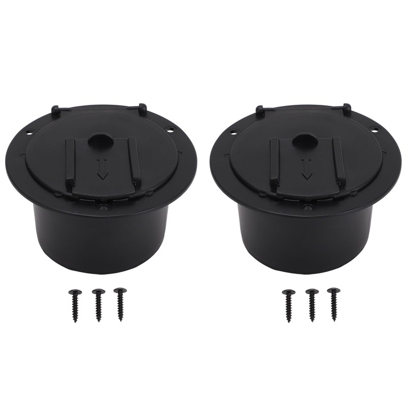 Round Electrical Cable Hatch with Snap On Cover for RV,