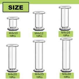 10 Pcs M4x10 mm Hex Socket Cap Bolt with Allen Wrench, 304 Stainless Steel Furniture Connector Bolts M4 Flat Head Screw Barrel Nuts Binding Screws for Crib Replacement Belt Cabinet