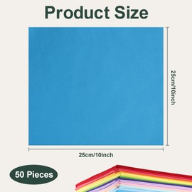 Patchwork Fabrics Cotton Fabric 50 Pieces 25 x 25 cm - Colourful Fabric Scraps for Sewing - 100% Cotton - Fabric Package Sold by the Metre for DIY Sewing & Quilting - Suitable for Children and Adults