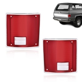G-PLUS Tail Lights Lens Compatible with Chevy Blazer C10 C20 C30 1975-1986 /Fit GMC C15 C1500 C2500 Jimmy 1973-1991 Red Tail Lamps 5968330 5968329 GM2801122 GM2800122