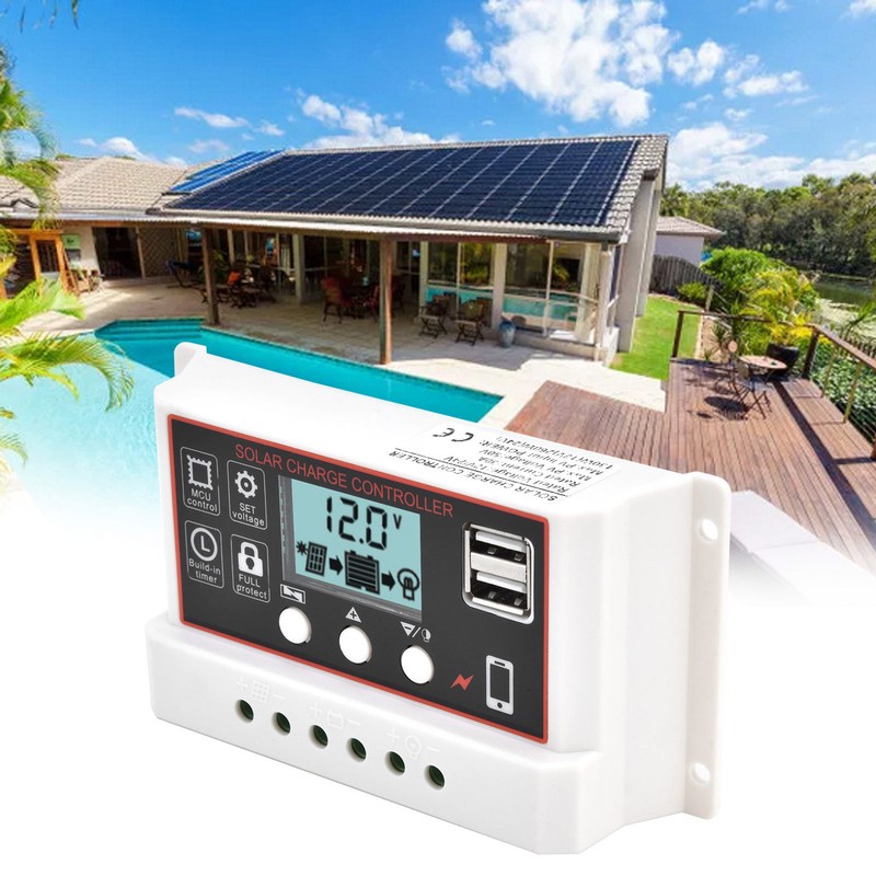Solar Panel Controller Smart Dual USB Battery PWM Charge Discharge