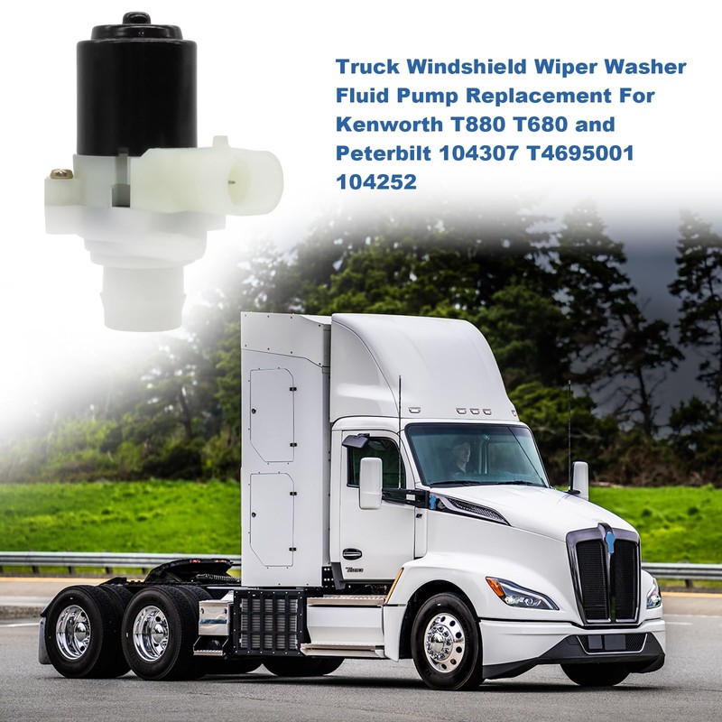 2 Pack Truck Windshield Wiper Washer Fluid Pump with Rubber