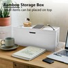 15 inch Bamboo Large Cable Management Box, Organizer Cord Box