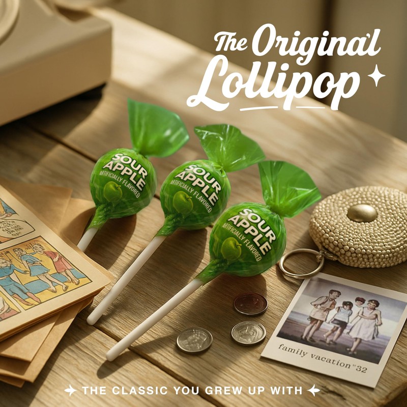 Sour Apple Lollipops – 65 Count Bulk Candy Pack, Individually