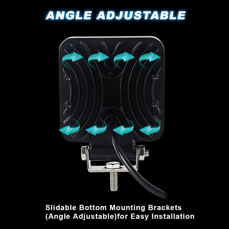AUTOJARE 4 Inch LED Work Light 12 V Additional Headlight
