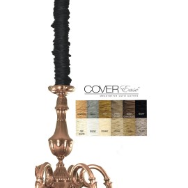 Cover Ease Black 4ft Hook & Loop Removable Cover Chandelier Chain Cover USA