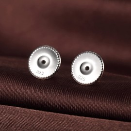 Earring Backs Flat Earring Backs Locking Secure Earring Backs for Studs Sterling Silver Hypoallergenic Stud Earring Backs Safety Earring Backs Tight Universal Earring Backs La Pousette Earring Backs
