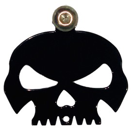 Gloss Black Skull Bell Hanger/Mount for Motorcycle Bolt & Ring Included fits all bikes Road King Street Glide Harley Davidson (NO BELL)