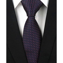 Mens Boys Navy Rose Pin Dots Silk Self Cravat Ties Ascot Engagement Slim Necktie