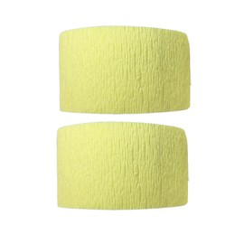 K-Kraft USA-MADE Hanging Decorative Crepe Paper Streamers for Birthday, Party, Holiday, School, Wedding, Shower, or Graduation (2 Rolls Light Yellow)