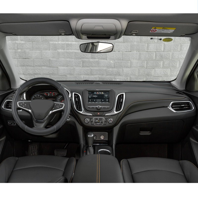 GIANT PANDA Car Steering Wheel Cover Customized for Chevy, Black