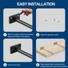 16 Pcs 6" Black Solid Steel Floating Shelf Bracket Blind