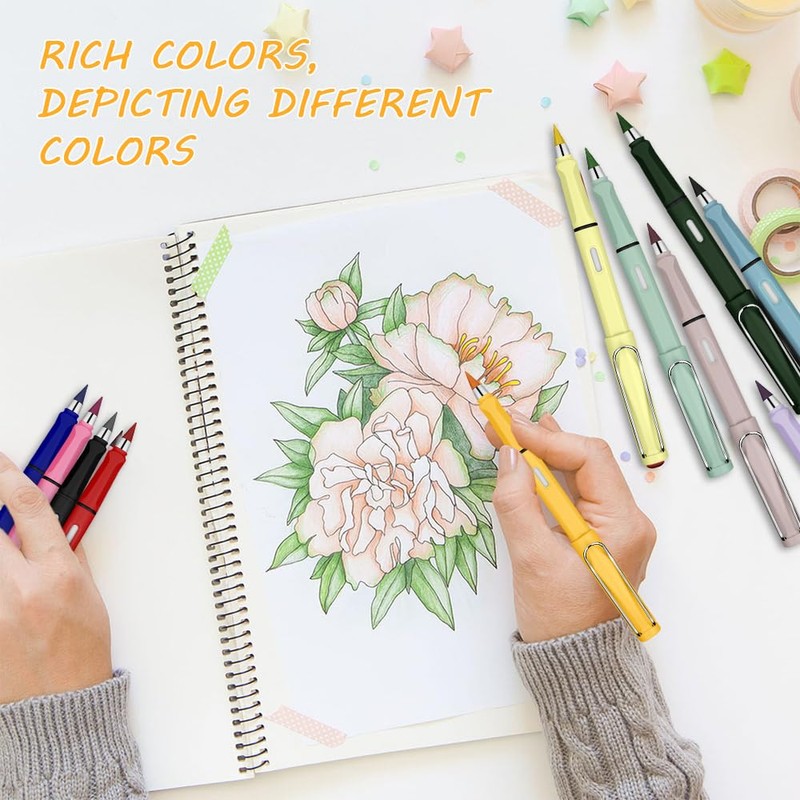Ainiv Inkless Pencil with Eraser, 5 Sets Infinity Pencil Everlasting