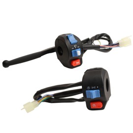 Mokuo Aluminum 7/8" 22mm Handlebar Switch Control Assembly Set Fit for 139QMB 152QMI 157QMJ GY6 50cc 125cc 150cc Moped Scooter Motorcycle-Front Disc/Rear Drum Brake