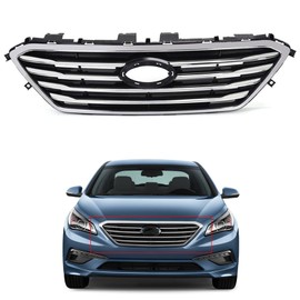 munirater Front Bumper Chrome Grill Factory Style Grille Replacement for 2015-2016 Hyundai Sonata