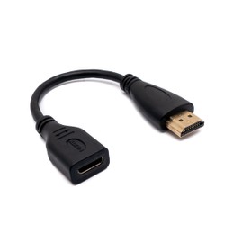 System-S HDMI 1.4 Cable 17 cm Standard to Mini Type C Female Adapter in Black
