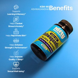 Nifty Nutrients Ashwagandha KSM-66® 1500mg High Strength Capsules | 1 a Day | 90 Capsules 3 Month Supply | Vegan & Black Pepper to Aid Absorption | Made in The UK