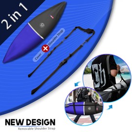 LIBZAKI 9.3-10.5ft 420D Kayak Cover Accessories/Canoe Cover,High-Performance Fabric Unique Design Heavy Duty Waterproof & UV Protection Kayak Covers for Indoor/Outdoor Storage-S-Blue